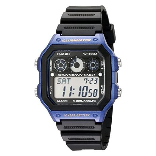 Casio Men's AE-1300WH-2AV Watch with Black Resin Band