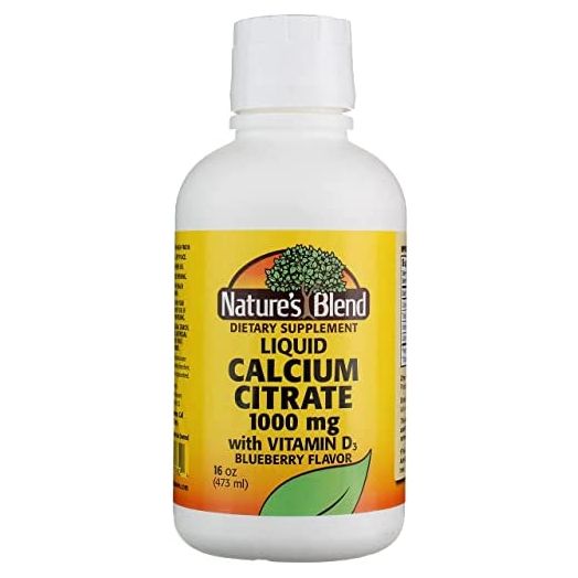 Liquid Calcium Citrate 1000mg with D3 16 fl oz Liquid Blueberry