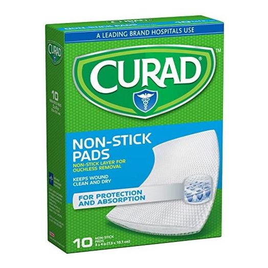 Curad Non-Stick Pads, 3 Inches X 4 Inches 10 Count