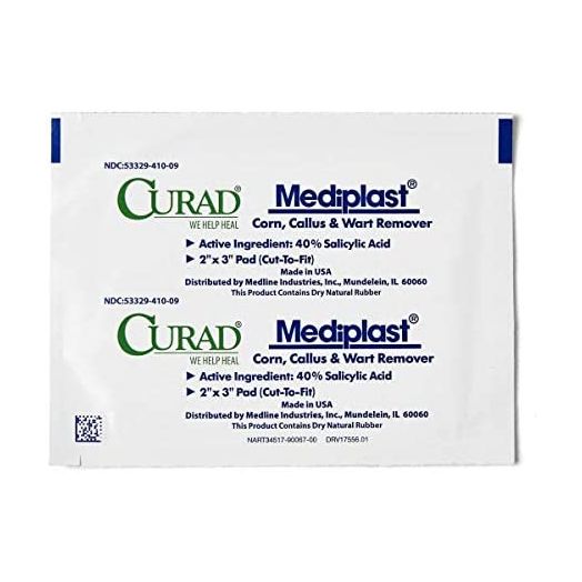 Curad Mediplast Corn, Callus & Wart Remover, 2 Pads
