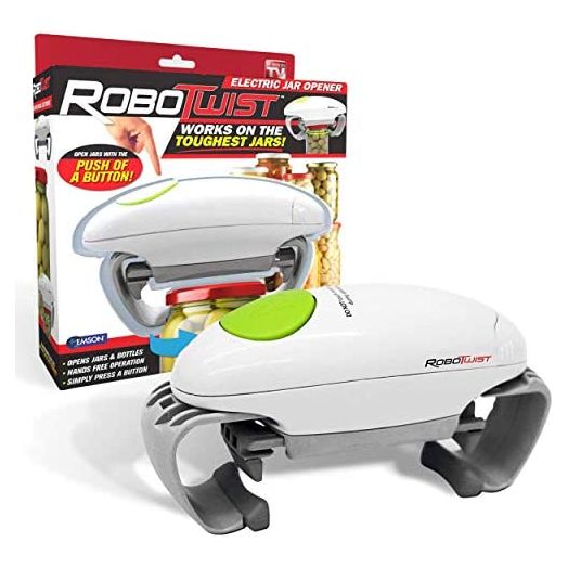 Robotwist Deluxe 7321 Automatic Jar Opener As Seen, Higher Torque for Improved Jar Opening Performance On TV