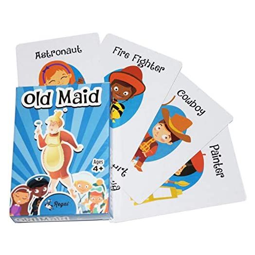 Regal Games Classic Card Games Including Old Maid, Go Fish, Slap Jack, Crazy 8's, War, Silly Monster Memory Match (Old Maid)
