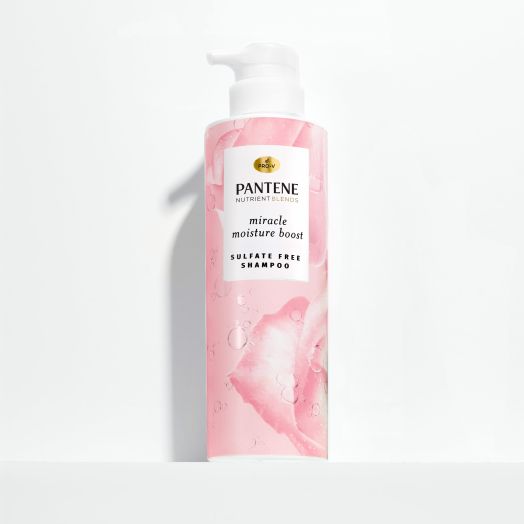 Pantene Nutrient Blends Miracle Moisture Boost Shampoo with Rose Water, Sulfate Free, 14.8 oz