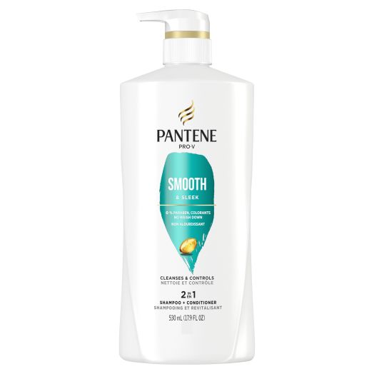 Pantene Pro-V Smooth and Sleek 2 in1 Shampoo and Conditioner, 17.9 oz