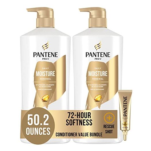 Pantene Conditioner with Hair Treatment, Daily Moisture Renewal for Dry Hair (Twin Pack)