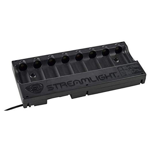 Streamlight 20221 SL-B26 Protected Li-Ion USB Rechargeable 8-Unit Bank Charger, Black