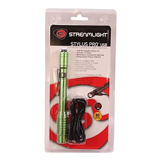 Streamlight 66145 Stylus Pro USB W/ 120V AC - Lime