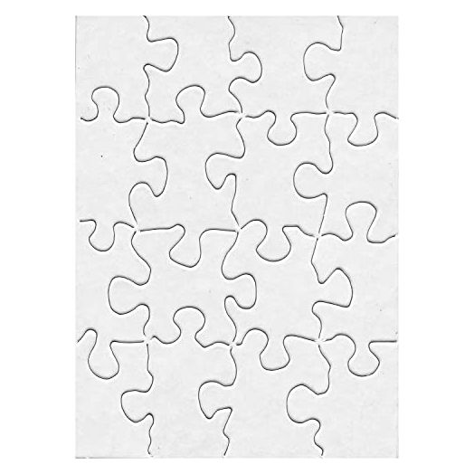 Hygloss Compoz-A-Puzzle, 4" x 5-1/2" Rectangle, 16 Pieces, 24 Puzzles