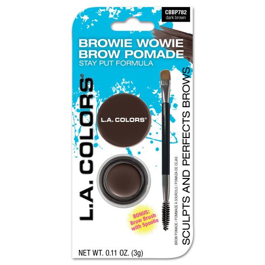 L.A. COLORS Brow Pomade, Dark Brown, 0.11 fl oz