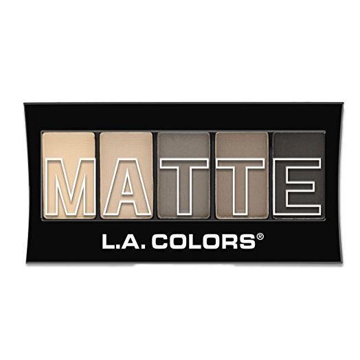 L.A. COLORS 5 Color Matte Eyeshadow, Nude Suede, 0.08 Oz