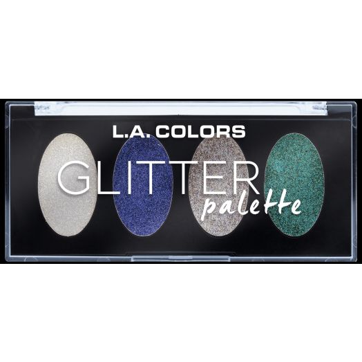 L.A. COLORS Eyeshadow Glitter Palette, Mysterious, 0.15 fl oz
