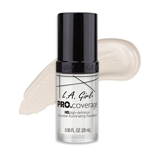 L.A. Girl Pro Coverage Liquid Foundation, White, 0.95 Fl Oz