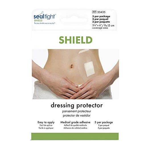 Seal-Tight Shield Shower Patch to Keep Wound Sites Dry Waterproof Bandage Cover for Showering Latex-Free 5/pkg - Made in USA