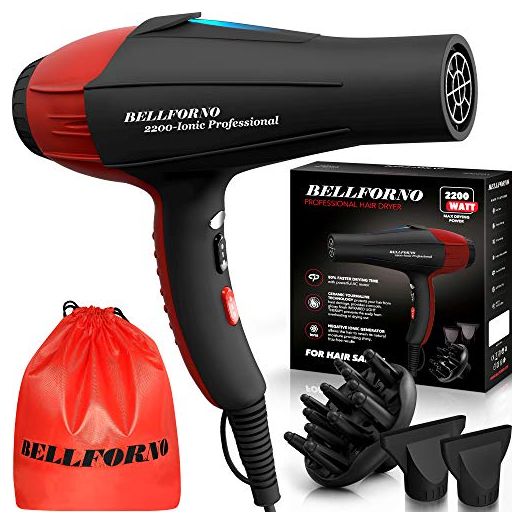 Professional Ionic Salon Hair Dryer, 2200 Watt Powerful AC Motor Ceramic Tourmaline Ion Blow Dryer
