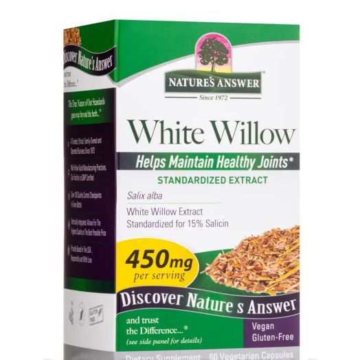 Nature's Answer White Willow Bark Standardized - 60 Vegetarian Capsules