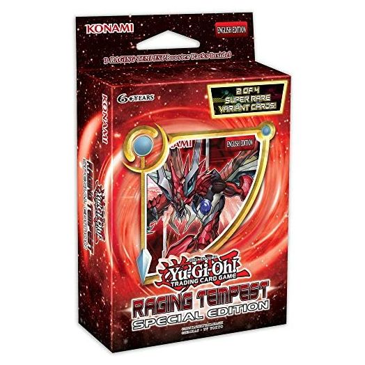 Yu-Gi-Oh Cards! Raging Tempest Special Edition Deck, 3 Booster Packs, 2 Super Rare Cards, Genuine Cards