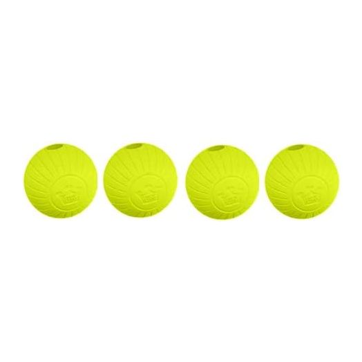 Chew King,Dog 3 Inch Supreme Rubber Balls (4-Pack)for Large Breeds