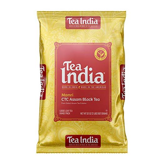 Tea India CTC Assam Loose Leaf Black Tea, Strong, Full-Bodied and Flavorful Blend For A Delicious Cup Of Premium Black Tea, Made with Natural Ingredients, No Artificial Flavors, 2 lbs