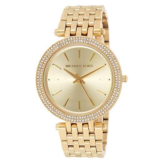 Michael Kors Women's Watch Darci, 39mm case Size, Three Hand Movement, Stainless Steel Strap, Gold, std, Bracelet