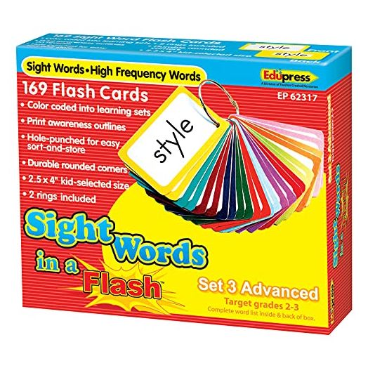 Edupress Sight Words in a Flash Card Set Grades 2-3 (EP62317)
