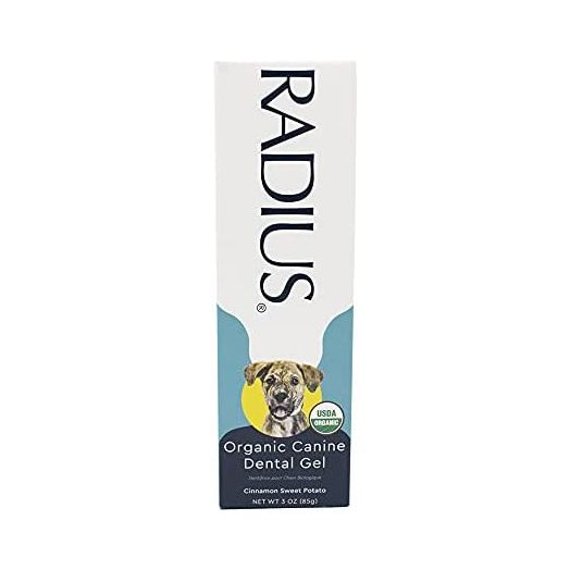 RADIUS USDA Organic Canine Pet Toothpaste 3 oz Non Toxic Toothpaste for Dogs Designed to Clean Teeth and Help Prevent Tartar Remove Plaque Xylitol Free - Pack of 1