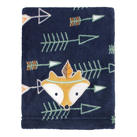 Little Love by NoJo Appliqued Coral Fleece Blanket, Aztec