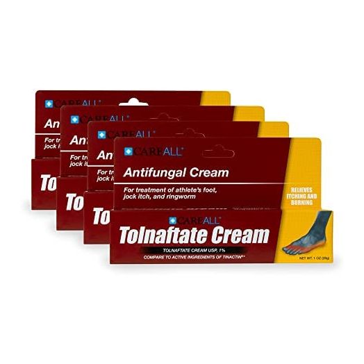 (4 Pack) CareALL® 1.0 oz. Antifungal Tolnaftate Cream USP 1%, Compare to Tinactin, Athlete’s Foot Cream