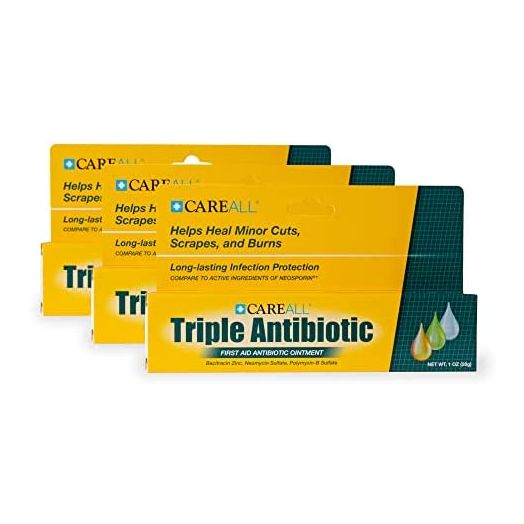 (3 Pack) CareALL® 1oz Triple Antibiotic Ointment, First Aid Ointment for Minor Scratches and Wounds and Prevents Infection, Compare to The Active Ingredients of Leading Brand