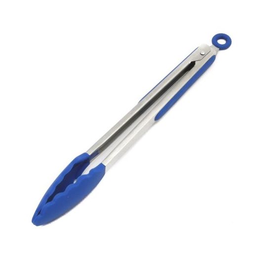 Chef Craft 12 In. Silicone Tongs, Blue