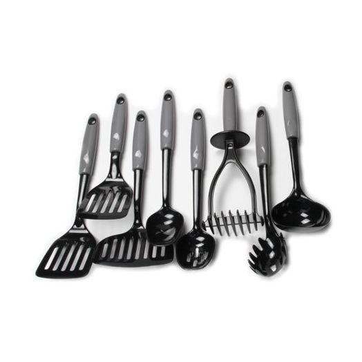 Chef Craft Nylon Kitchen Tool Set (8 Pieces), Grey