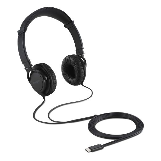 Kensington USB-C Hi-Fi Headphones, Over-Ear Headset, 6ft Cord (K97456WW),Black