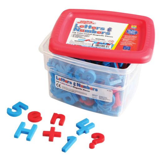 Educational Insights Color-Coded Alphamagnets and Mathmagnets, 214 Pieces