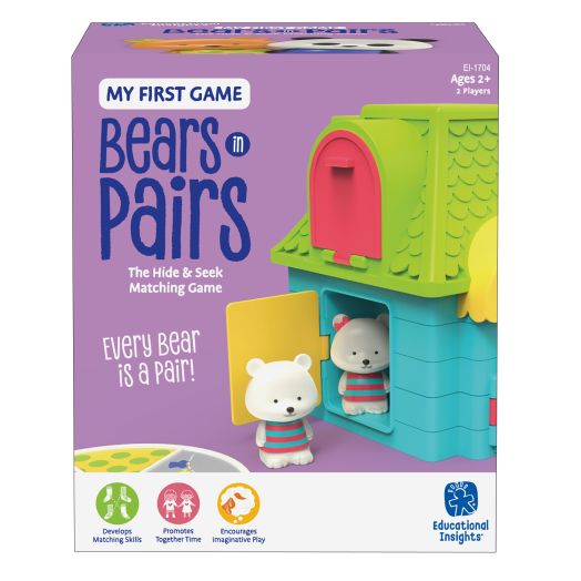 Educational Insights My First Game: Bears In Pairs, Hide & Seek Memory & Matching Game For Toddlers, Gift For Girls & Boys, Fun Family Game For Kids Ages 2+