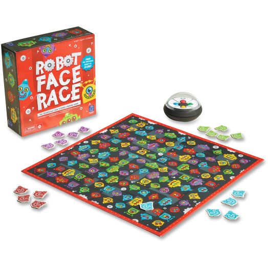 Educational Insights Robot Face Race, Fast Paced Color Recognition Matching Game, for 2-4 Players, Award-Winning Fun Family Board Game for Kids Ages 4+