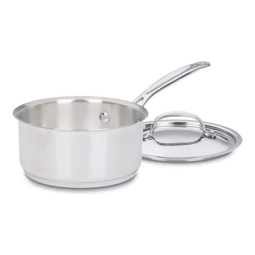 Cuisinart 719-14 1-Quart Chef's-Classic-Stainless-Cookware-Collection, Saucepan w/Cover