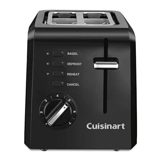 Cuisinart CPT-122BK 2-Slice Compact Plastic Toaster, Black