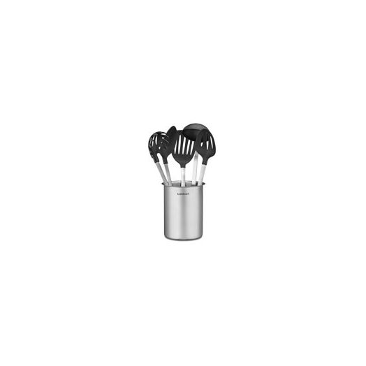 Barrel Handle Series 6-Piece Tool Set with Stainless Steel Storage Crock