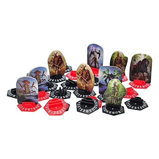 Gloomhaven Standee Bases Plastic Hex Monster Stand with Health Tracker and Status Token Slots (Pack of 27)