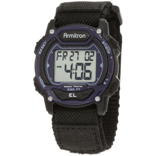 Armitron Sport Unisex Digital Chronograph Nylon Strap Watch, 45-7004