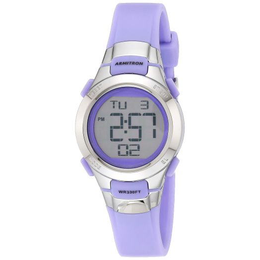 Armitron Sport Women's Digital Chronograph Resin Strap Watch, 45-7102