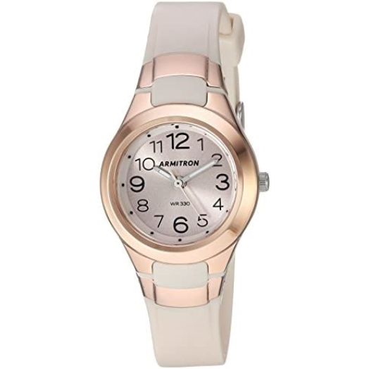 Armitron Sport Women's 25/6418 Easy to Read Dial Resin Strap Watch