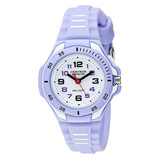 Armitron Sport Women's 25/6433PUR Easy to Read Light Purple Silicone Strap Watch
