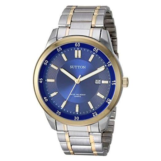 Sutton by Armitron Men's SU/5019NVTT Date Function Two-Tone Bracelet Watch
