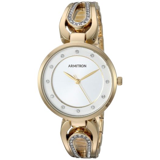 Armitron Women's Genuine Crystal Accented Bangle Watch, 75/5708