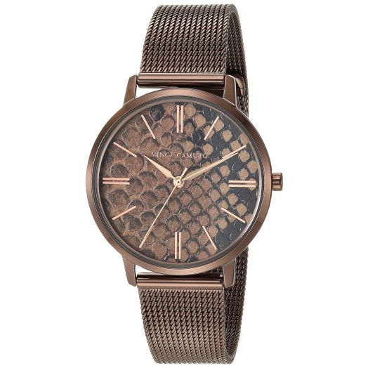 Vince Camuto Women's Snake Pattern Dial Mesh Bracelet Watch