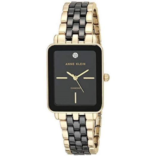 Anne Klein Women's Genuine Diamond Dial Ceramic Bracelet Watch, AK/3668
