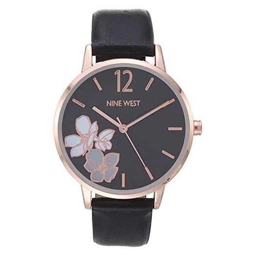 Nine West Women's Flower Dial Strap Watch, NW/2552