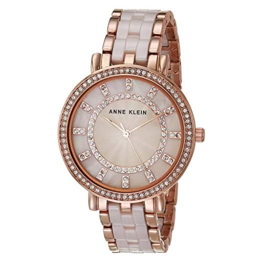 Anne Klein Women's Premium Crystal Accented Ceramic Bracelet Watch, AK/3810