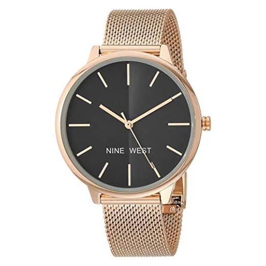Nine West Women's NW/1981 Sunray Dial Mesh Bracelet Watch