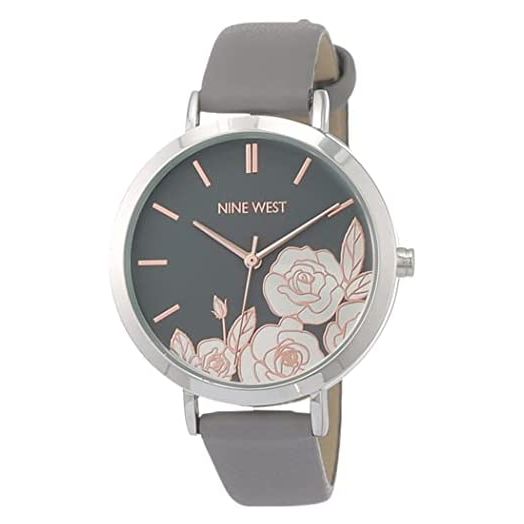 Nine West Women's Floral Dial Strap Watch